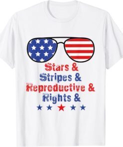 Stars Stripes Reproductive Rights Usa Flag 4th Of July Tee Shirt