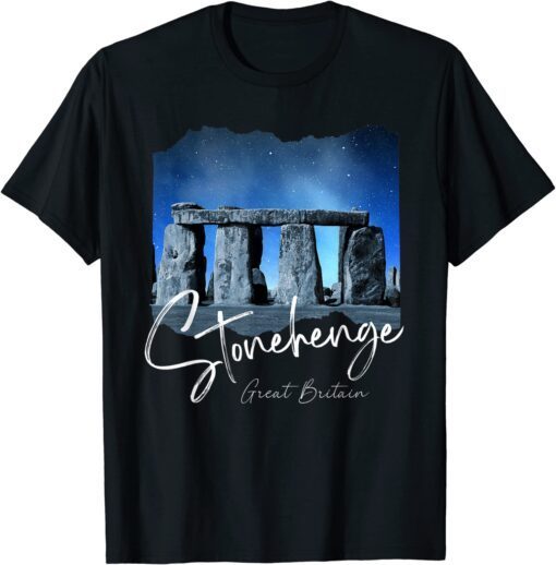 Stonehenge England Souvenir - Stonehenge At Night Tee Shirt