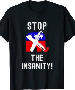 Stop The Insanity Political Statement Tee Shirt