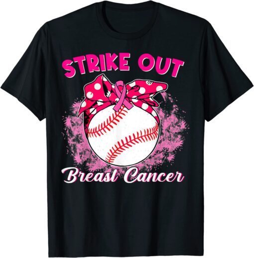 Strike Out Breast Cancer Awareness Baseball Fighters Tee Shirt