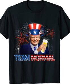 Team Normal 2022 USA America Flag #TEAMNORMAL Pro Trump 2024 T-Shirt