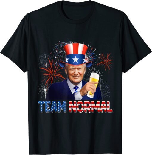 Team Normal 2022 USA America Flag #TEAMNORMAL Pro Trump 2024 T-Shirt