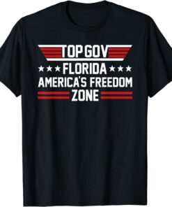 Top Gov Ron DeSantis Top Gov Governor Florida US Flag Tee Shirt