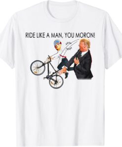 Trump Mocks Biden Riding Bicycle 2022 Meme Tee Shirt