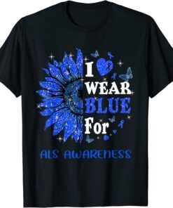 Twinkle Heart Sunflower Als Awareness T-Shirt