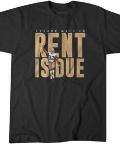 Tyrann Mathieu: Rent is Due NOLA Tee Shirt