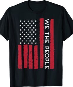 US American Flag We The People Vintage 4th Of July Patriotic Tee Shirt