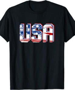 USA US Flag Patriotic 4th of July America Tee Shirt