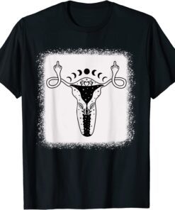 Uterus Shows Middle Finger Feminist Pro Choice Womens Rights Tee Shirt