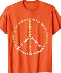 Uvalde Anti Guns Slogan Reform Control Now Hashtag Orange Tee Shirt