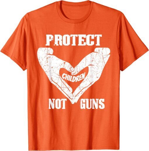 Uvalde Texas Protect Children Not Guns Orange Tee Shirt