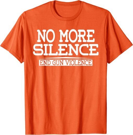 Uvalde Wear Orange Anti Gun No More Silence End Gun Violence Ribbon Tee Shirt