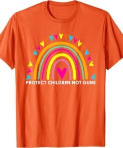 Uvalde Wear Orange Rainbow Protect Children Not Guns Tee Shirt