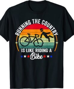 Vintage Biden Falling Off His Bicycle Biden Falls Off Bike Tee Shirt