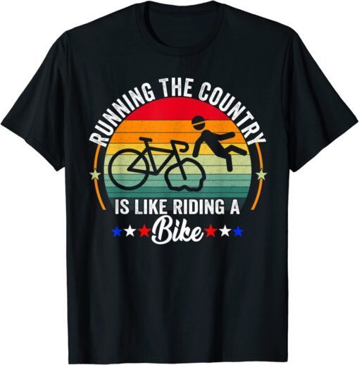 Vintage Biden Falling Off His Bicycle Biden Falls Off Bike Tee Shirt