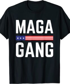 Vintage Grunge MAGA Gang American Flag Tee Shirt