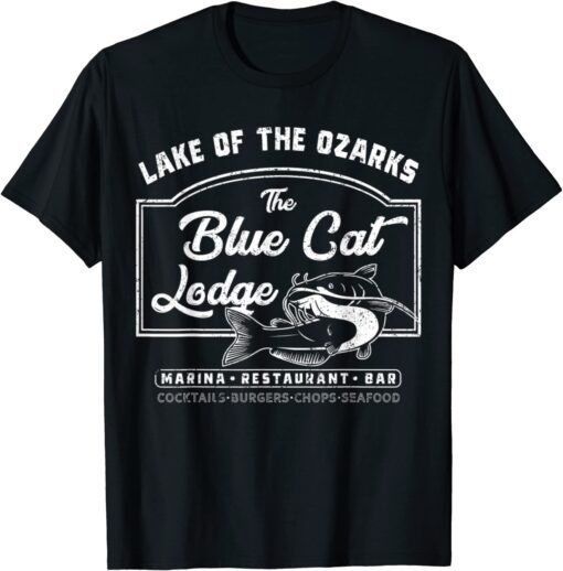 Vintage The Blue Cat Lodge Lake Of The Ozarks Tee Shirt