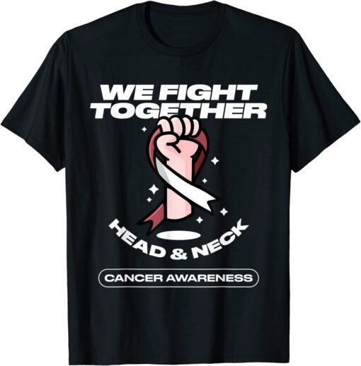 White Burgundy Ribbon Family Head Neck Cancer Awareness Tee Shirt