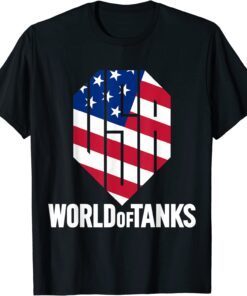 World of Tanks 4th of July USA Shield Tee Shirt