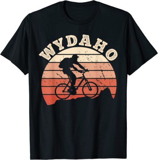 Wydaho Wyoming Idaho Mountain Biking Biker Cyclist Tee Shirt