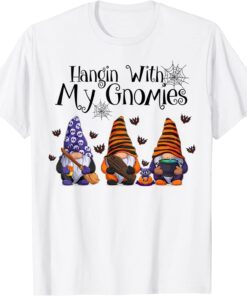 3 Nordic Gnomes Gnome Hangin' with My Gnomies Halloween Tee Shirt