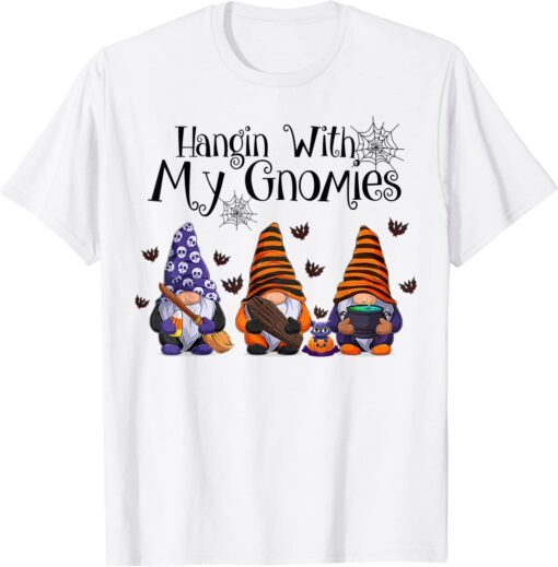 3 Nordic Gnomes Gnome Hangin' with My Gnomies Halloween Tee Shirt