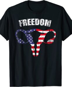 4th July American Flag Uterus Women's Rights Pro Choice Tee Shirt