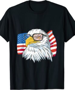 4th Of July USA American Flag Patriotic Eagle Tee Shirt