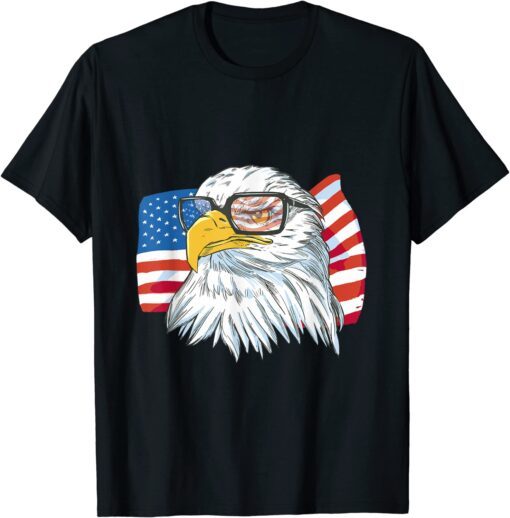 4th Of July USA American Flag Patriotic Eagle Tee Shirt