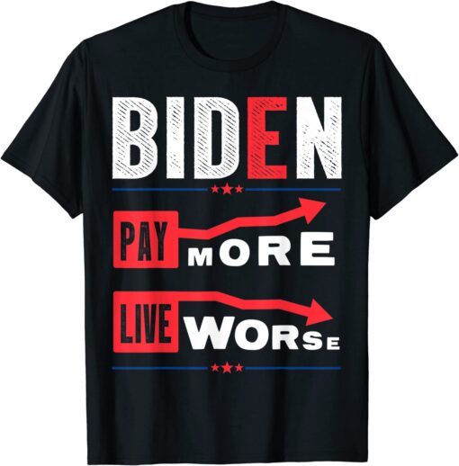 Anti Biden Pay More Live Worse Biden Pay More T-Shirt