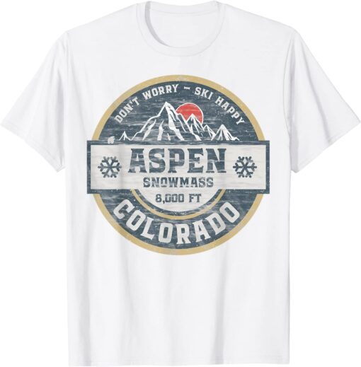 Aspen Colorado Rocky Mountains Tee Hiking Camping Climbing Tee Shirt