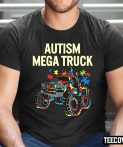 Autism Mega Truck Shirt Monster Truck Autism Awareness Tee Shirt