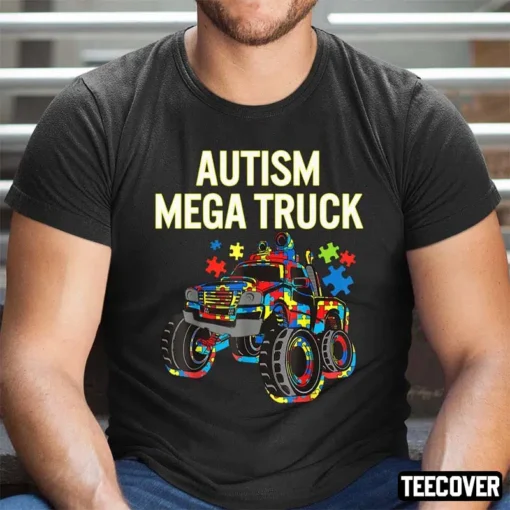 Autism Mega Truck Shirt Monster Truck Autism Awareness Tee Shirt