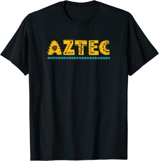 Aztec Mexican Pride Symbols Tee Shirt