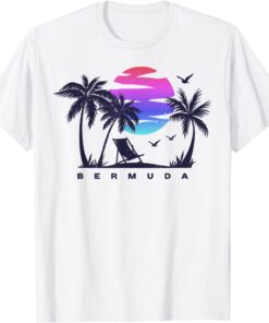 BERMUDA Beach Vacation Trip Retro Vintage Sunset Graphic T-Shirt