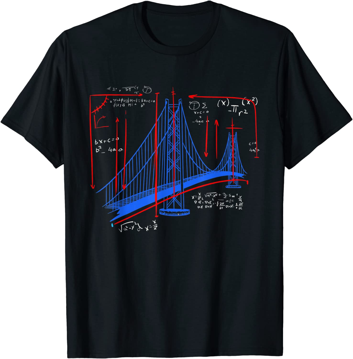 Bridge Design Drawing San Francisco Golden Gate Tee Shirt 