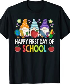 Back To School Gnomes Happy First Day Of School Tee Shirt