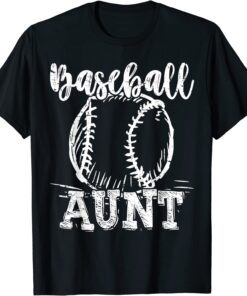 Baseball Aunt Love Baseball Tee Shirt