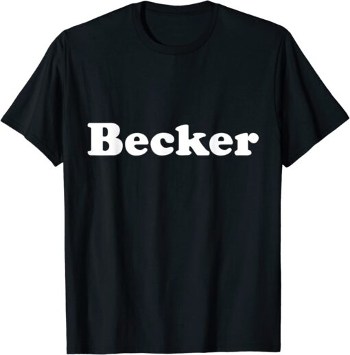 Becker Vintage Retro Groovy College Tee Shirt