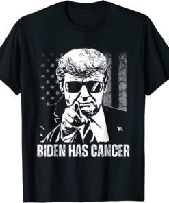 Biden Has Cancer US Flag - Donald Trump Tee Shirt