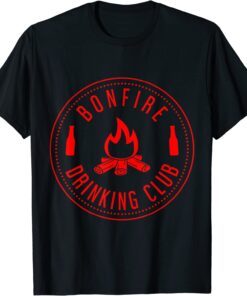 Bonfire Drinking Club Camping Tee Shirt