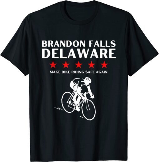 Brandon Falls Delaware Joe Biden Bike Riding Pro Trump Tee Shirt