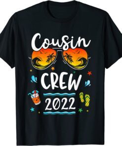 Camping Picnic Cousin Crew 2022 Summer Vacation Sunglasses T-Shirt