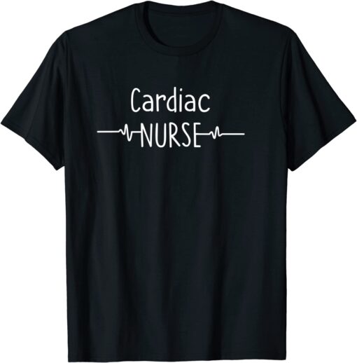 Cardiac Nurse Heartbeat Nursing Student Nurse Tee Shirt