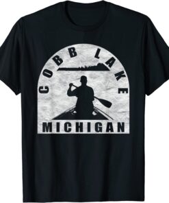 Cobb Lake Canoeing Michigan Tee Shirt