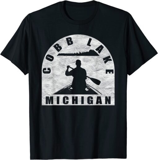 Cobb Lake Canoeing Michigan Tee Shirt