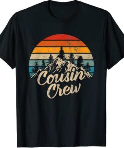 Cousin Crew Camping Outdoor Sunset Summer Camp Vintage Tee Shirt