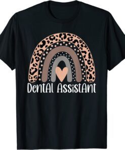 Dental Assistant leopard rainbow healthcare workers Tee Shirt