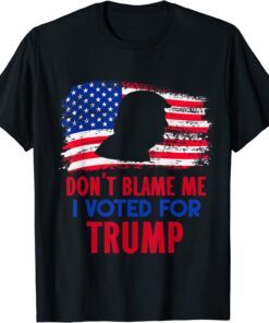 Don't Blame Me I Voted For Trump Vintage USA Flag Tee Shirt