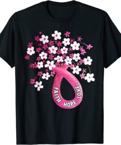 Faith Hope Love Pink Ribbon Breast Cancer Awareness T-Shirt